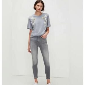 Jen7 For All Mankind Ankle Skinny Gray Jeans US Women's 10